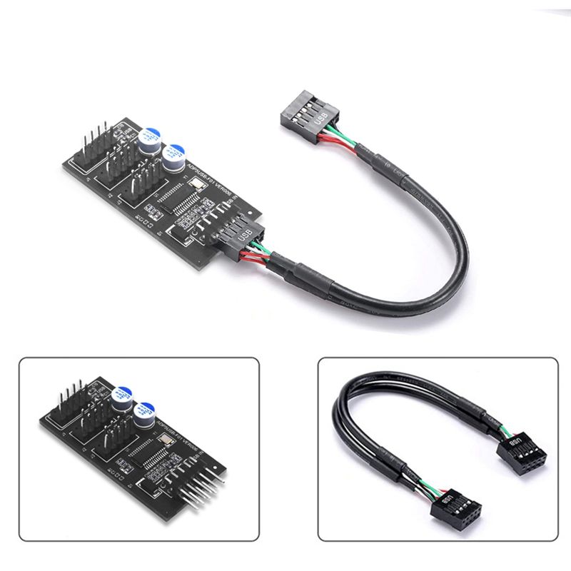 ABQX 9Pin USB Hub Connector US - Usb Hub ulasan dan harga