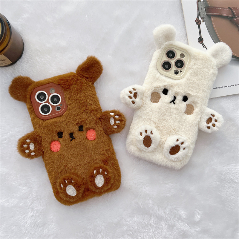Korean 3D Cartoon Bear Fluffy  - Usb Charger ulasan dan harga