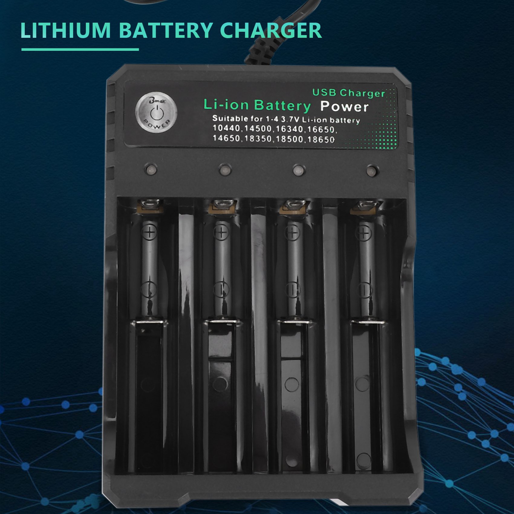 Compatible 18650 Lithium Batte - Usb Charger ulasan dan harga