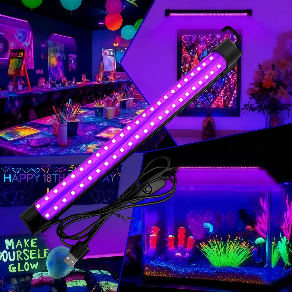Black Light Tube 5W/10W USB Pl - Usb Hub ulasan dan harga